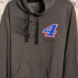 Nascar Charcoal Hoodie with Blue and Red Number